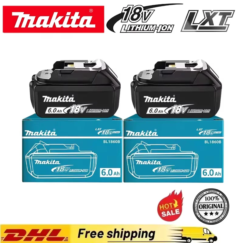

Оригинальный аккумулятор Makita 6Ач для беспроводной ударной дрели-шуруповерта, бесщеточный, 18В, перезаряжаемый электроинструмент
