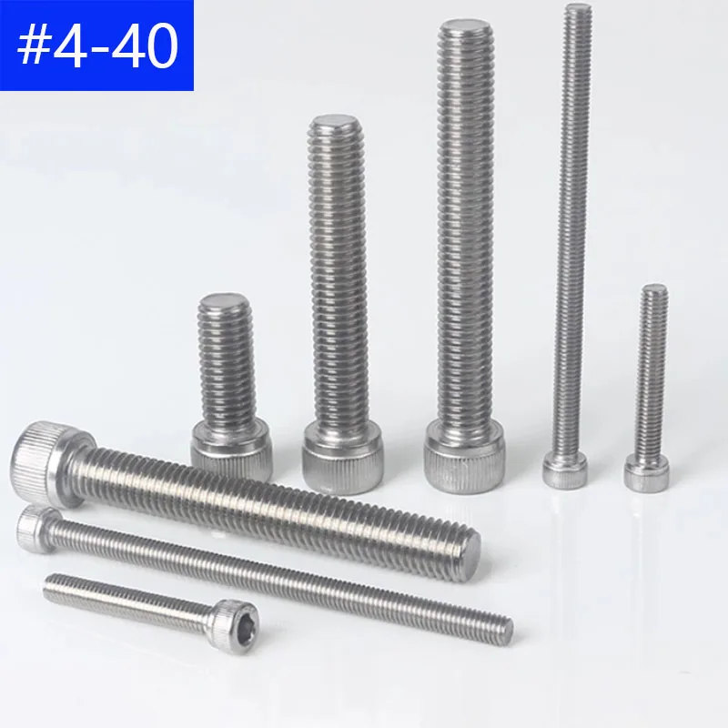 #4-40 304 Stainless Steel Socket Head Cap Screws, US / Inch Coarse Thread Bolts