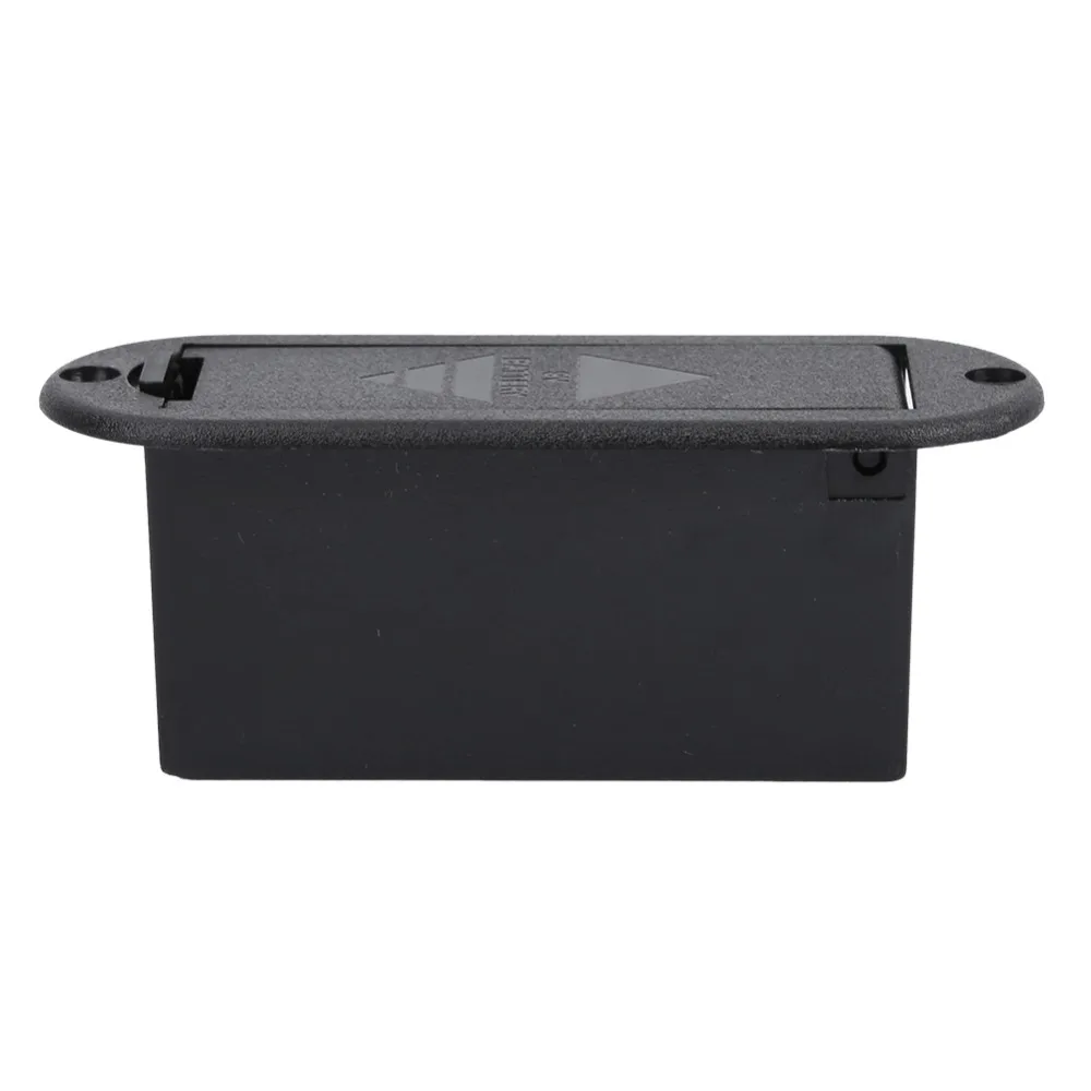 2PCS Premium Black Color Battery Cover Box Plastic Guitar Battery Case 9V Battery Organizer For 9V Battery