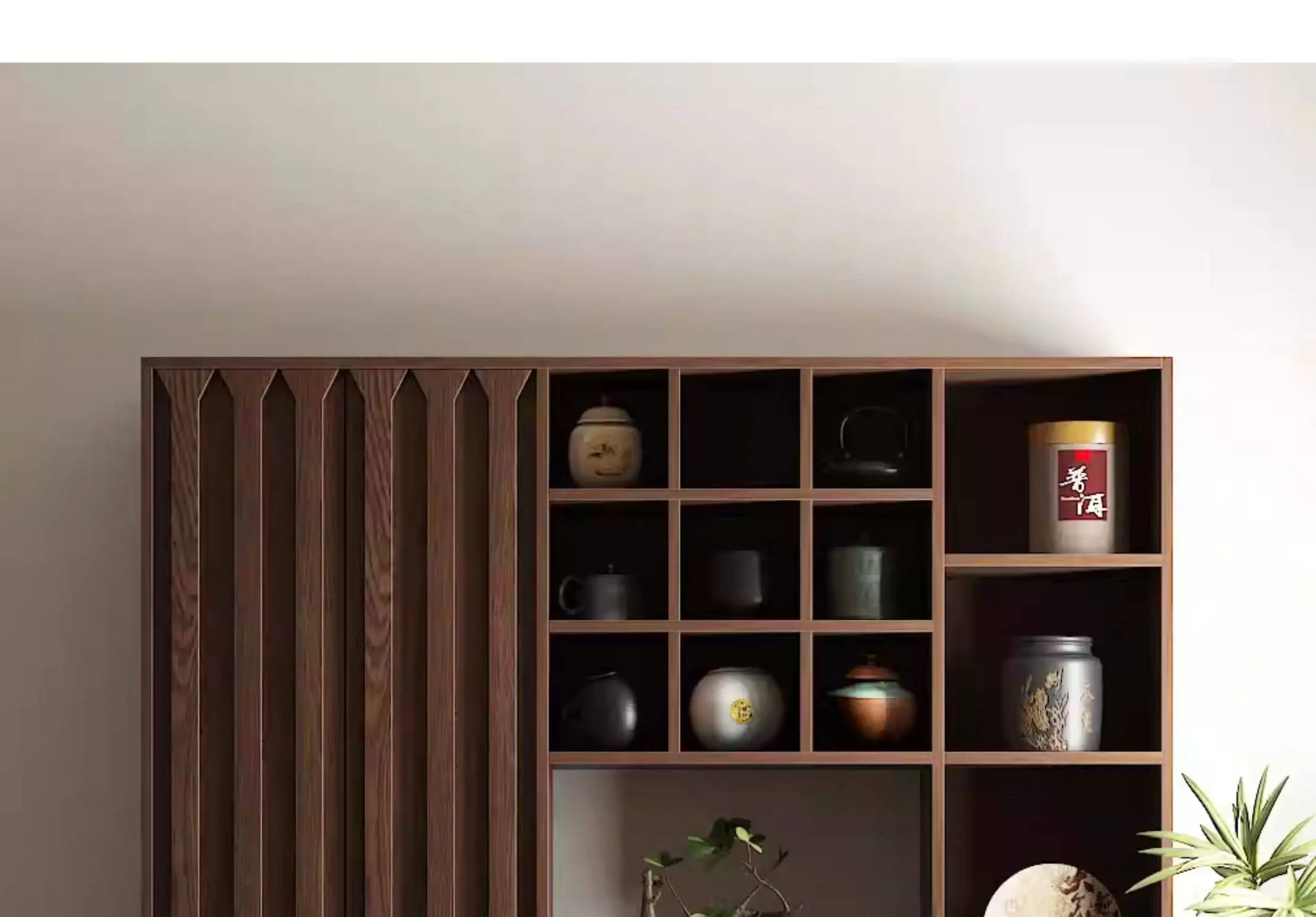 LMM retro Bogu frame Chinese solid wood partition display cabinet New Chinese teapot display cabinet