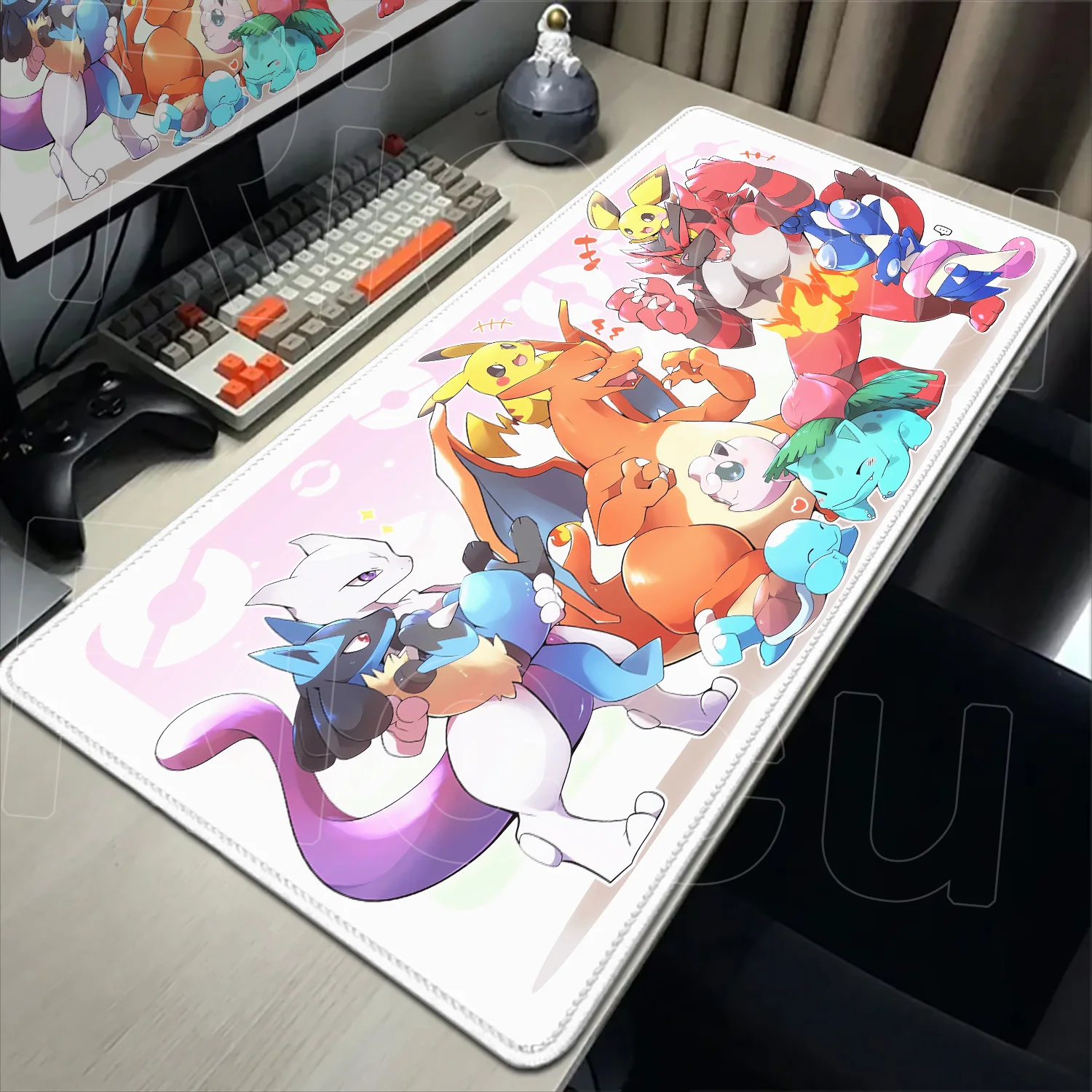 

Computer Keyboard Mouse Pad Anime Gaming Accessories Table Mat XXL Gamer Gengar Carpet Desk HD P-Pokemon Incineroar Mat Mousepad