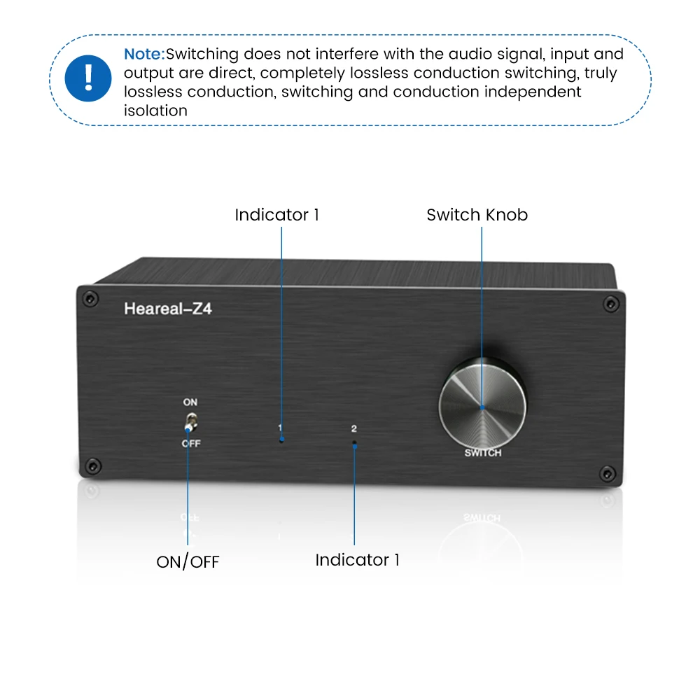 Heraeal Audio 1 In 2 Out  2 In And Out Power Amplifier Passive Speaker Speaker Switching Converter High Fidelity