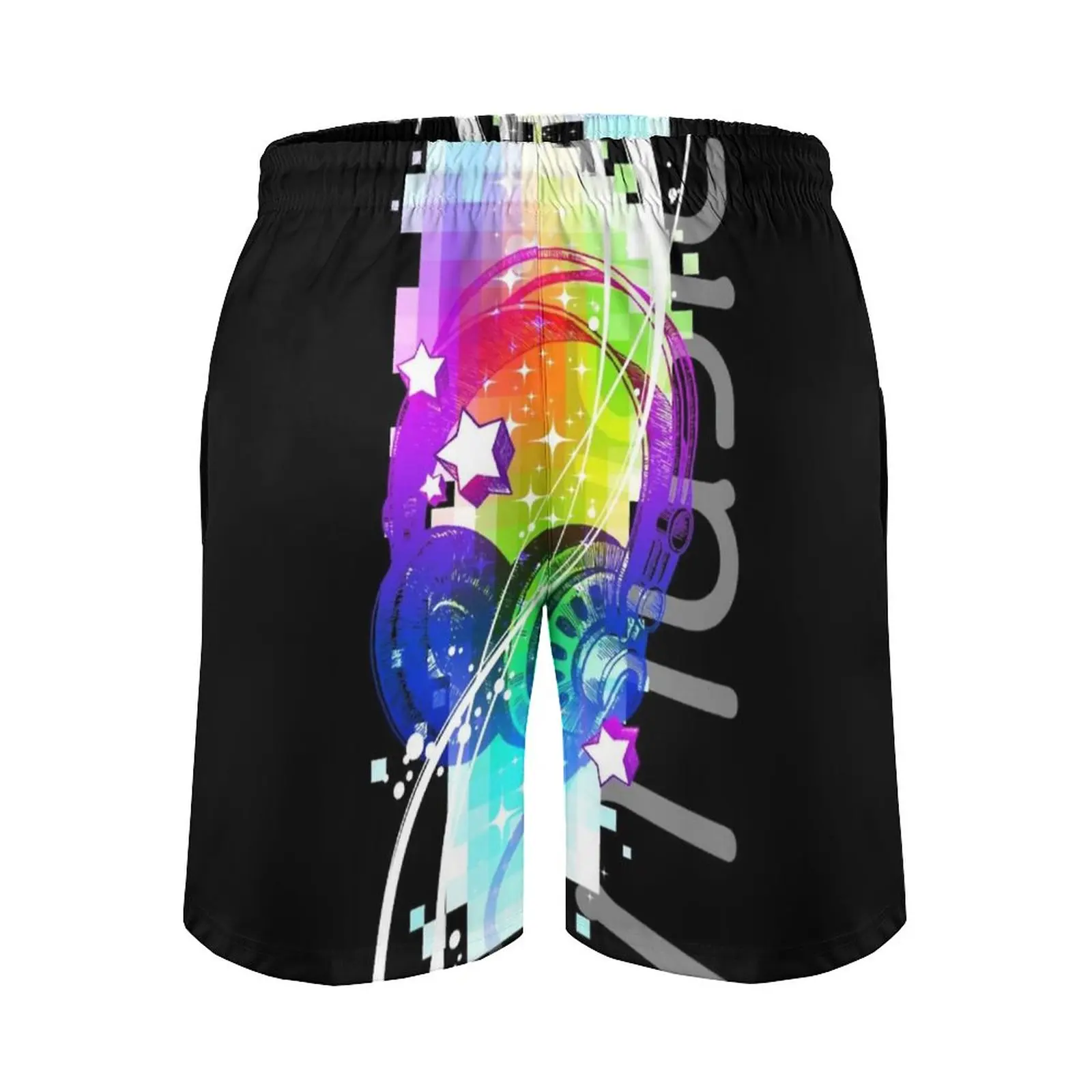 Kleurrijke Schets Hoofdtelefoon Airpods Max Regenboog Quick Droge Zomer Heren Strand Board Shorts Slips Voor Man Gym Broek Shorts Airpods