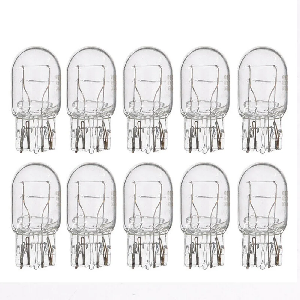 10Pcs Brake Tail Light Bulbs T20 7443 1891 21/5W Clear Glass Turn Signal Stop Light Bulbs Daytime Driving Lamps