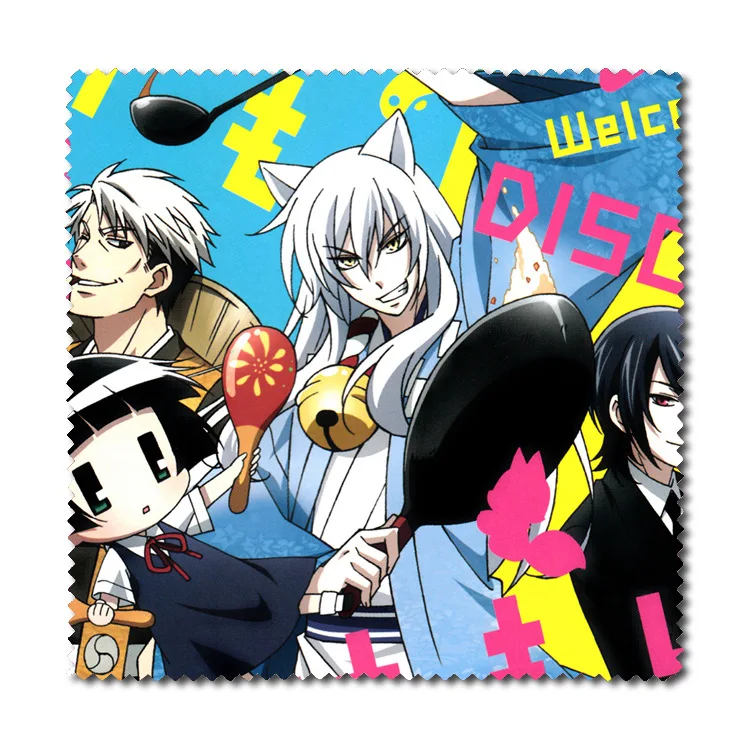 1 Stück Anime-Gugure! Kokkuri-san Flanell-Brillen, Brillen, sauberes Tuch, Inugami-Linsenkleidung – Detail 2