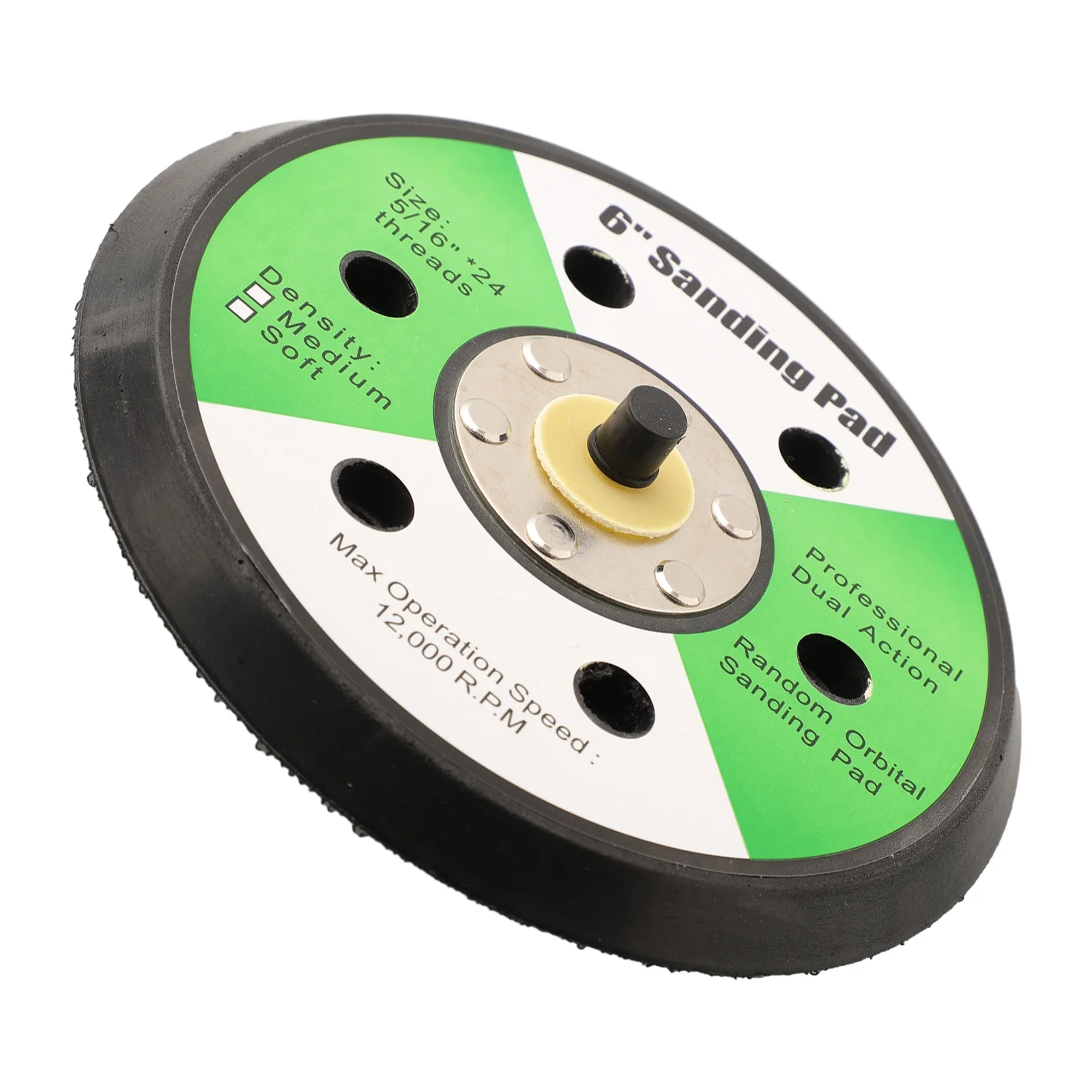 150mm Sander Backing Pad for Orbital and Rotary Polishers with 6 Hole Pattern and 5/16 Inch 24 Thread for Air Sanding Use