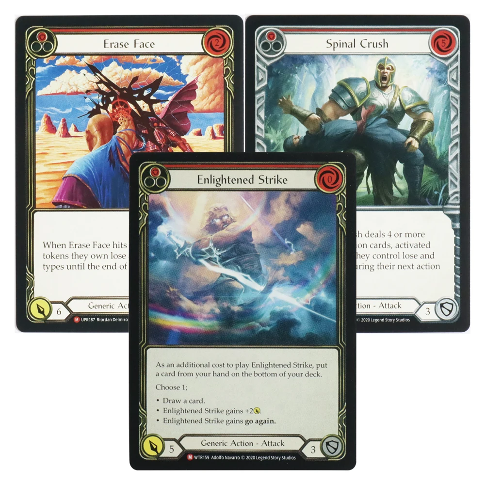 

FAB Proxy Card Common Card TCG Game Enlightened Strike Uprising That all you got Glint the Quicksilver Spinal Crush Erase Fac