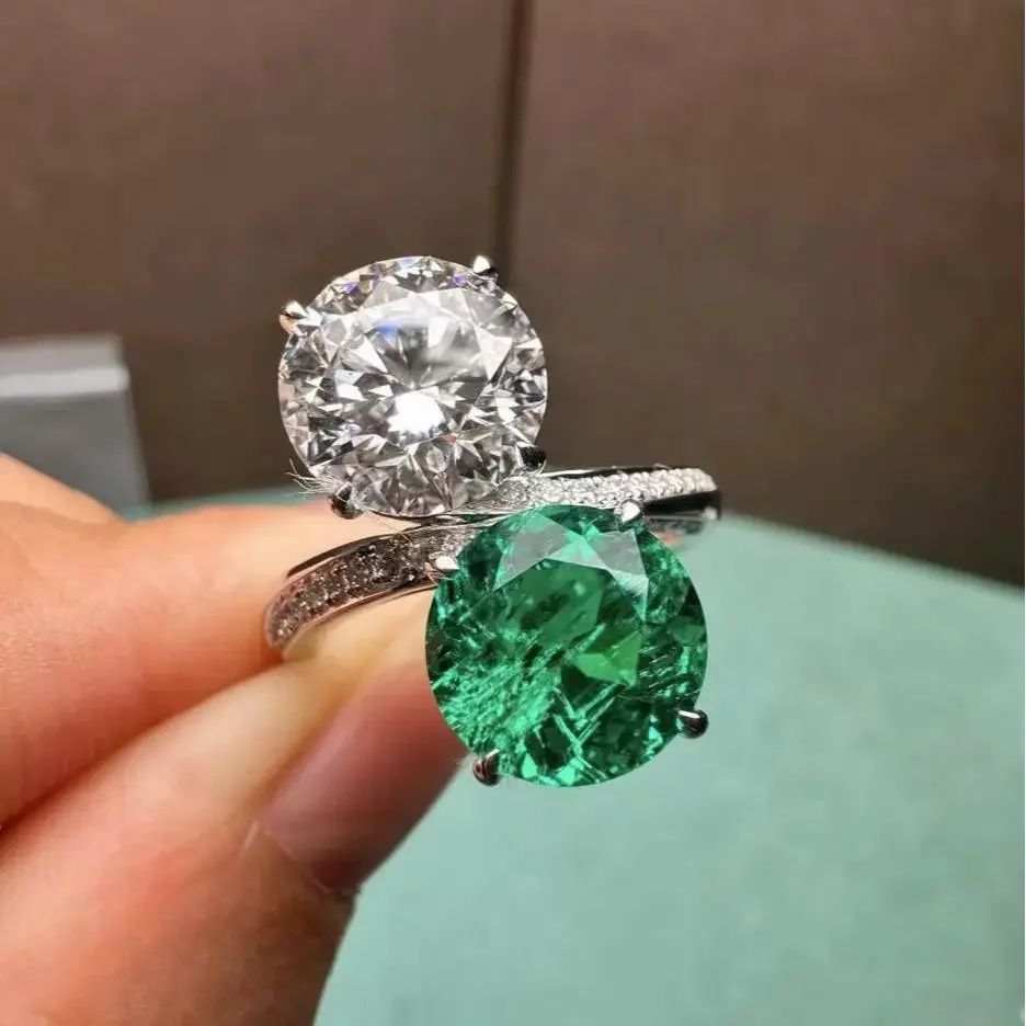 Pirmiana Custom Make 18k Gold about 2.71ct Lab Grown Emerald Rings for Women Exquisite Elegant Fine Jewelry