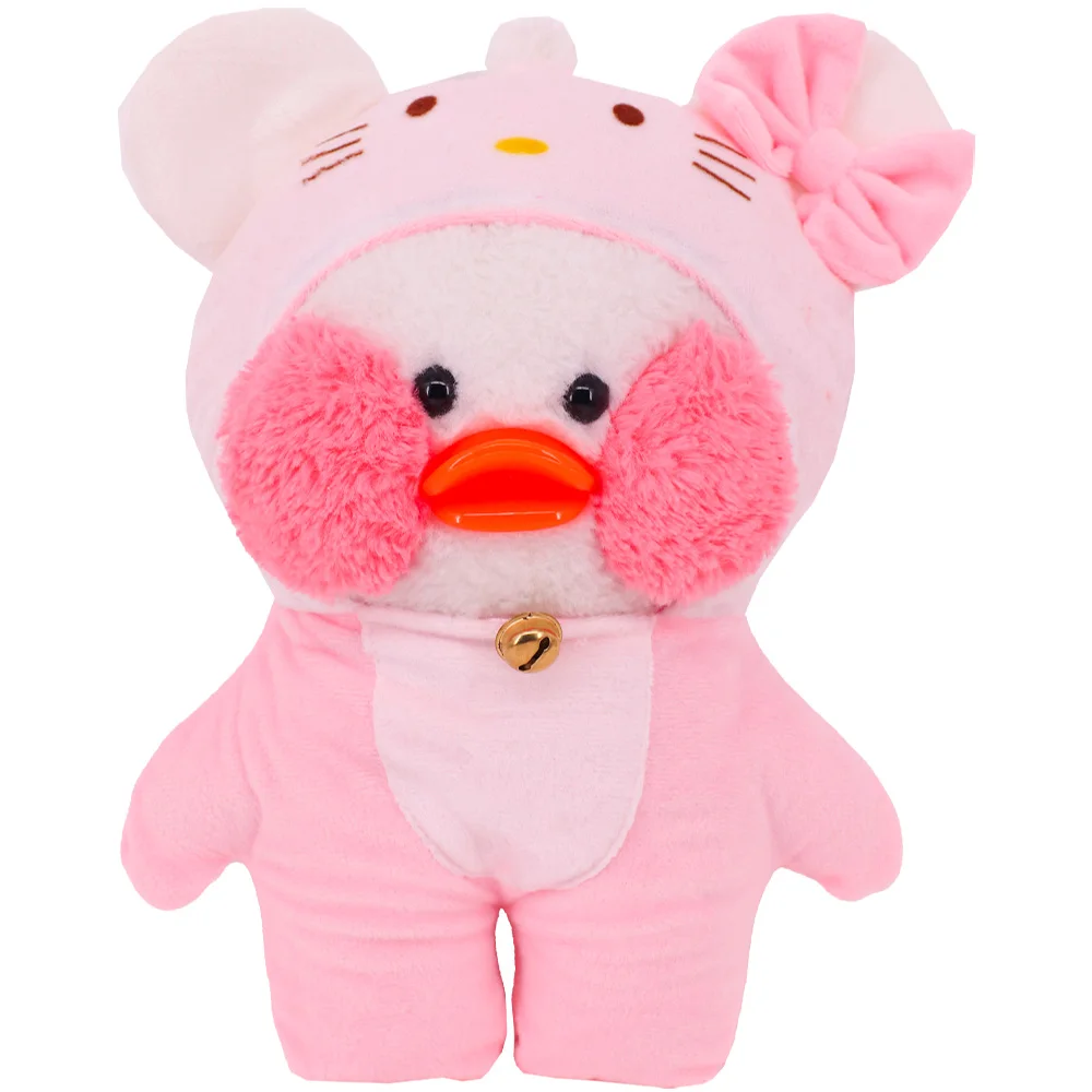 Kawaii rosa Ente Kleidung Koffer Rock für 30cm Plüsch Lalafanfan Kleidung Plüsch Stofftier Tier zubehör Kinder geschenke