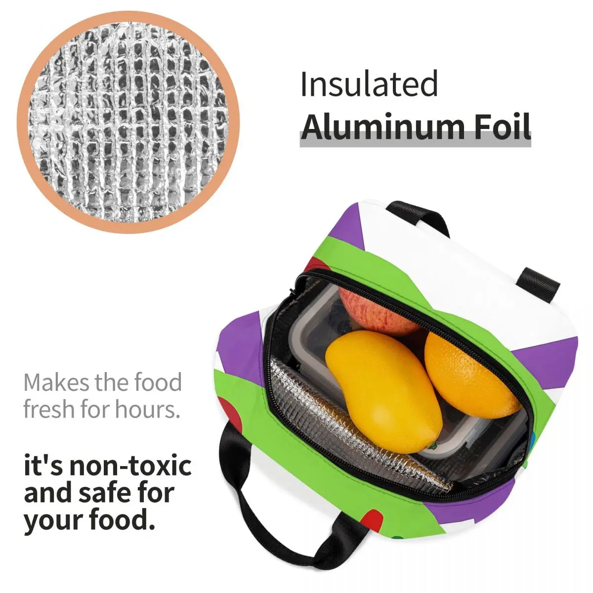 توي ستوري الطنانة زي حقيبة الغداء للرجال صندوق الغداء الترفيه نزهة حقيبة للحفاظ على البرودة المحمولة مقاوم للماء أكياس الغداء الحرارية #4