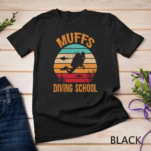 Muffs Diving School Scuba Diving Funny Gift T-Shirt Unisex T-shirt