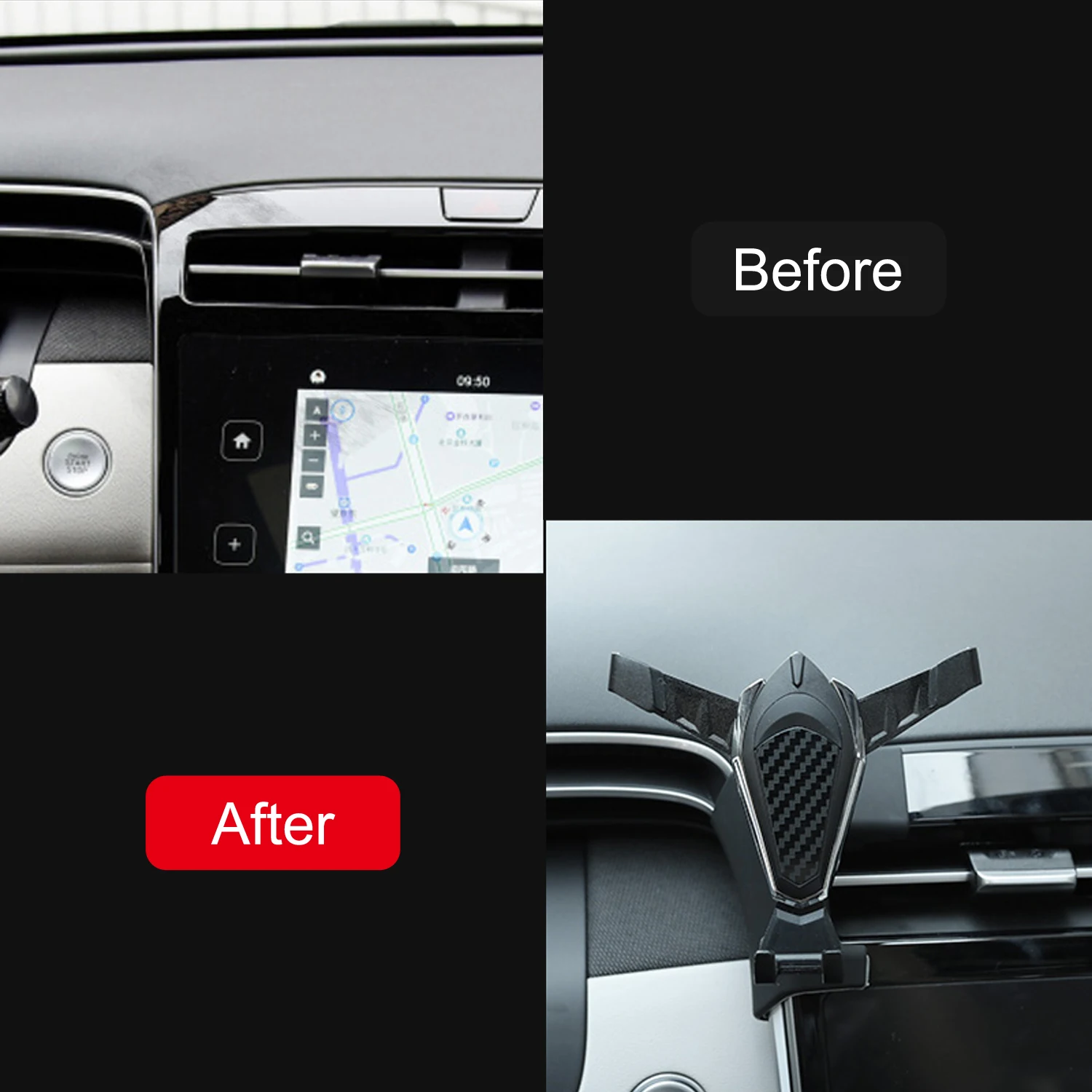 For Hyundai Tucson NX4 2022 2023 LHD!!! Gravity Car Phone Air Vent Mount Bracket Mobile Cell Phone Holder Support Accessories