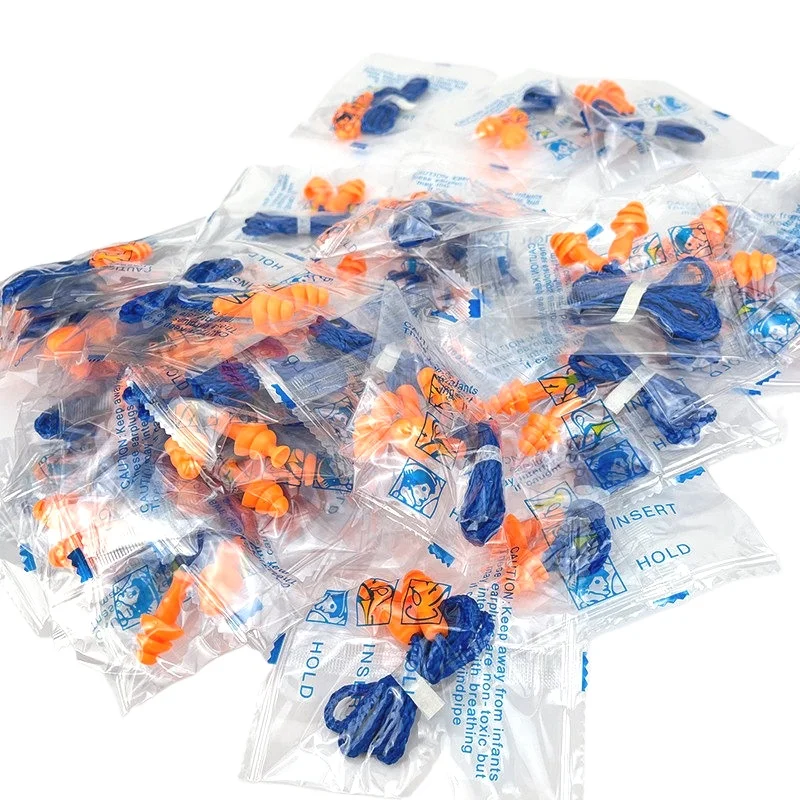 

100Pairs Reusable Ear Plugs 25dB Corded Silicone Shooting Hunting Construction Work Hearing Protection Mowing Safety Motorcycle