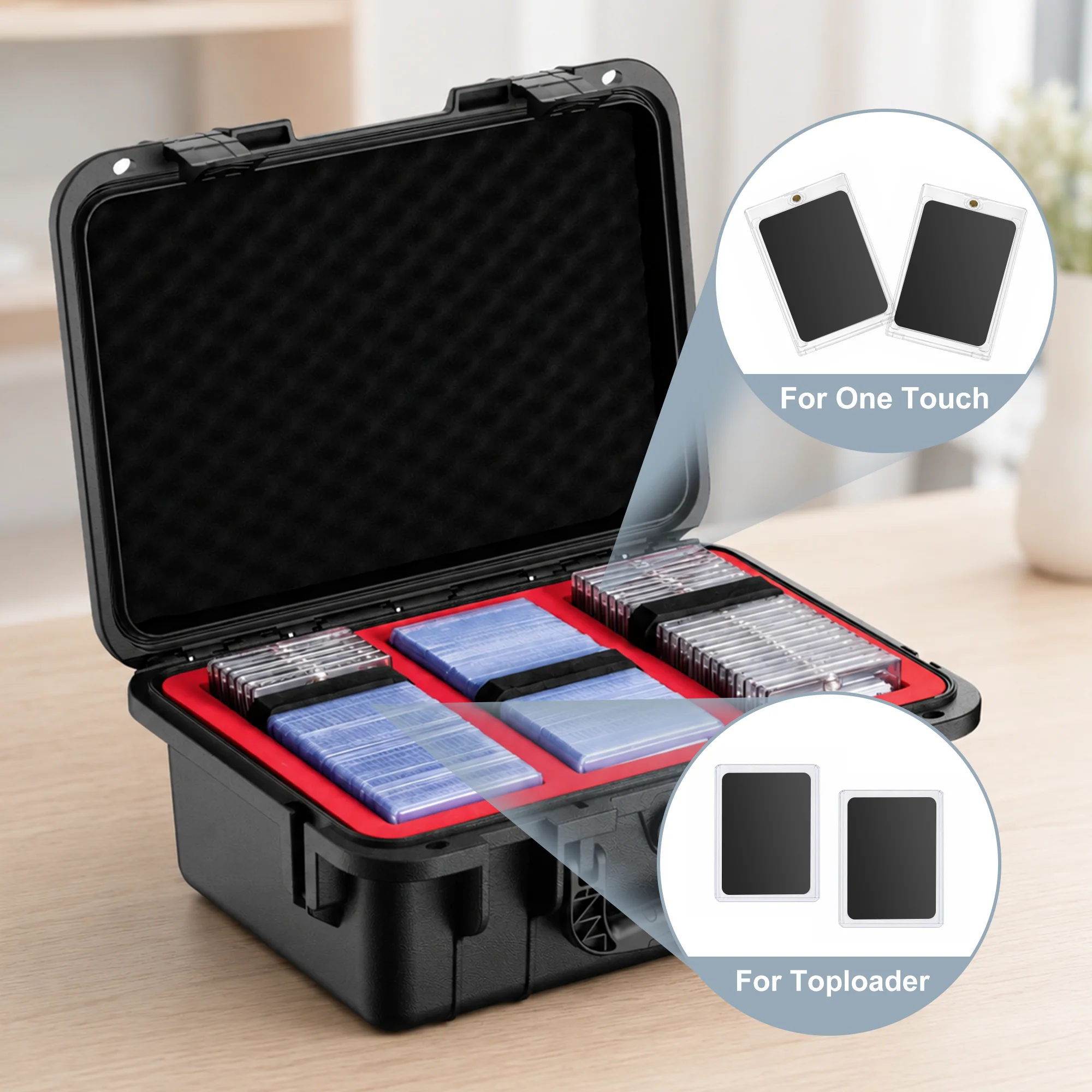 Card Storage Box Set for Sports Collection - Ordinary Trading Card & Commander Magic Card Organizer Box