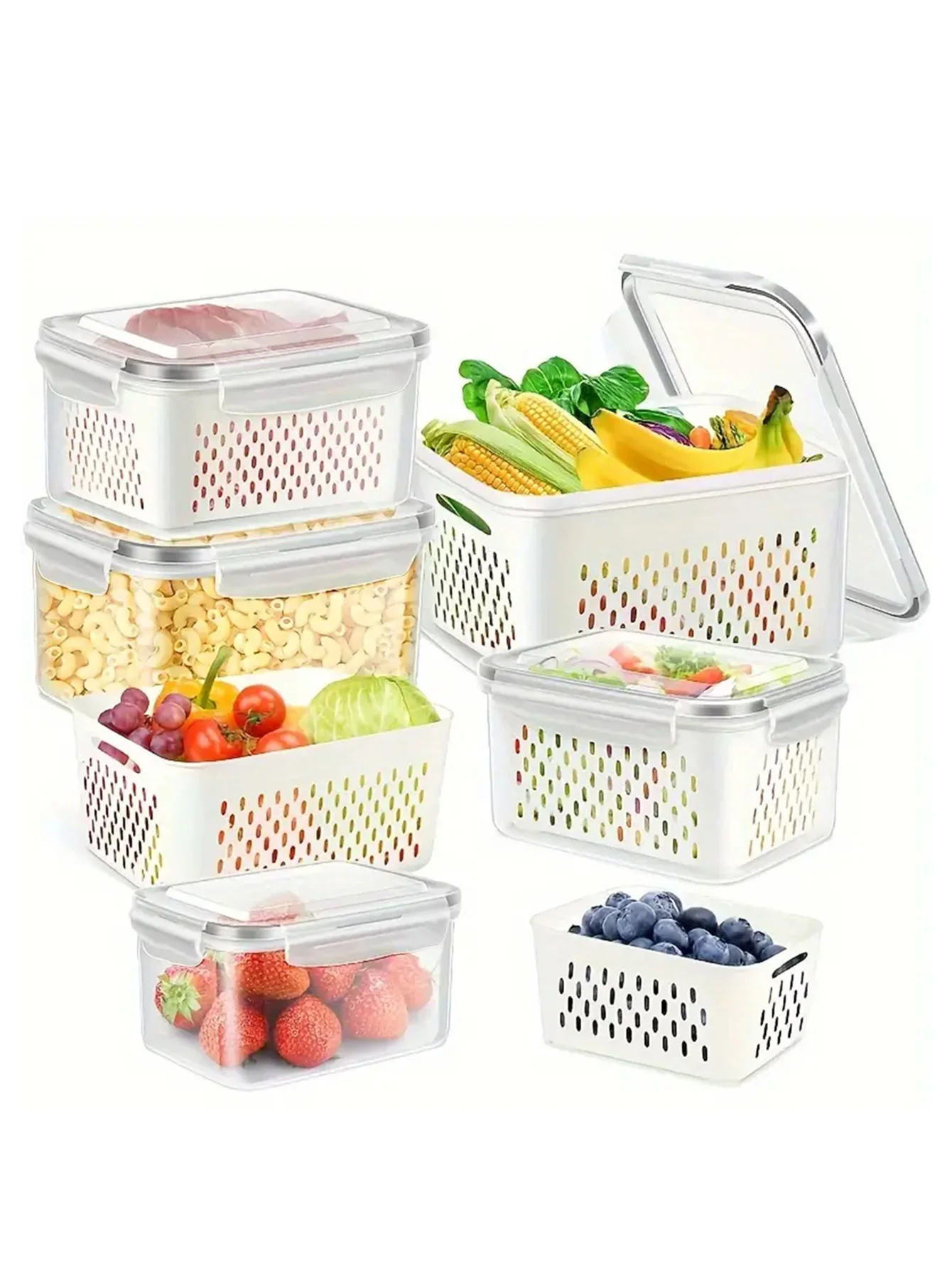 

6pcs Premium Food Storage Containers - Leak-Proof, Reusable, Stackable, and Portable - Ideal for Meat, Fruits, Vegetables,