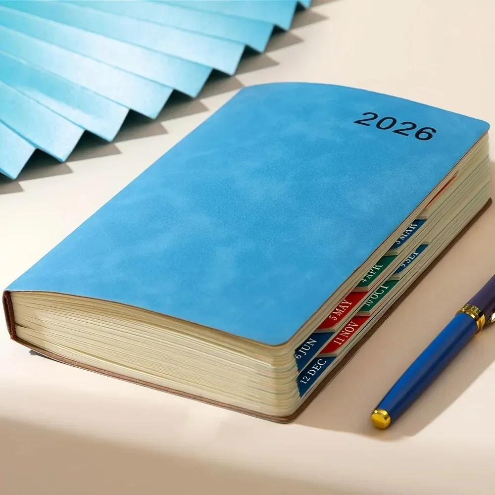 

Планировщик на 2026 год, планировщик календаря-самодисциплины, макеты-еженедельники и ежемесячные планировщики, ежедневный органайзер на 360-столонах, портативная книга-планировщик