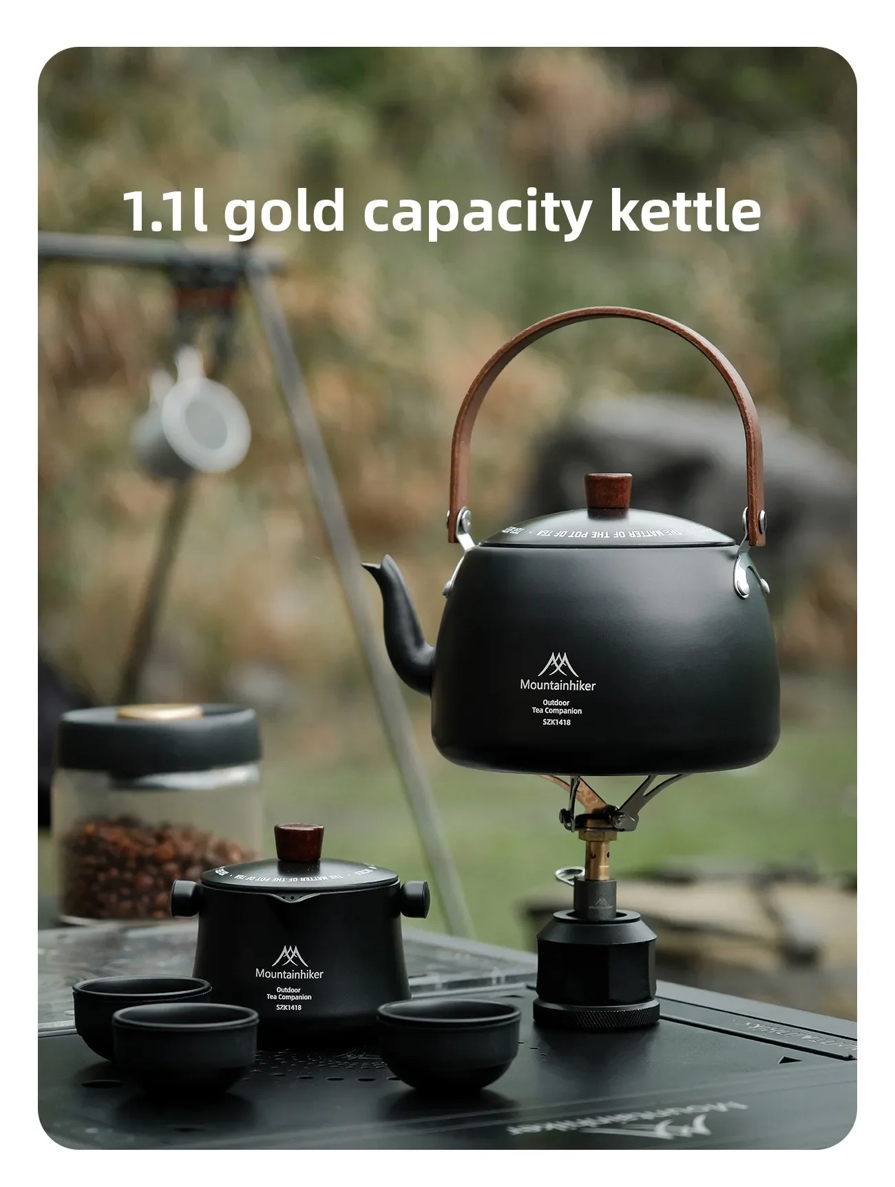 MOUNTAINHIKER Reise-Tee-Set Outdoor Tragbares Mochuan Tee-Set Teefilter Teekanne Teetasse Tee-Zubereitungs-Utensilien Teegeschirr-Sets – Detail 2