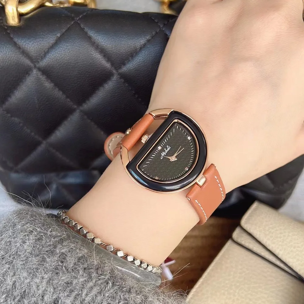 

Модные элегантные ретро элитные простые кварцевые часы для женщин и девочек, подарок, женские аксессуары, Relojes Para Damas