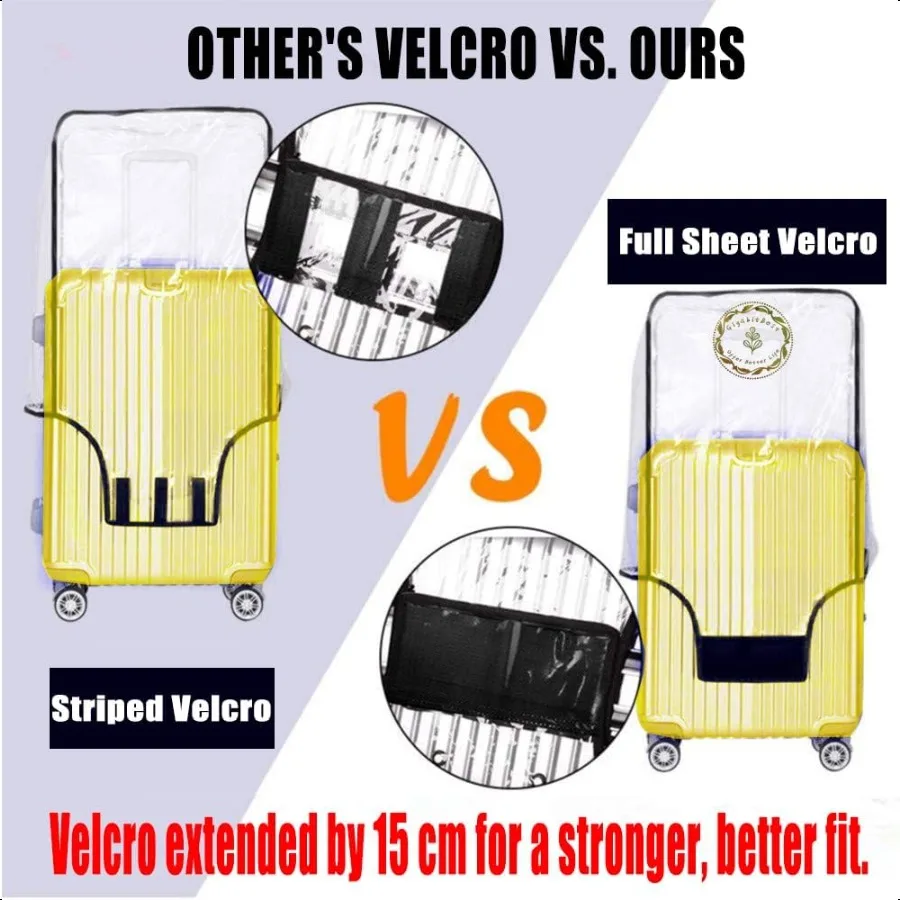 20 Inch Clear PVC Lage Cover 0.2mm Thick Lightweight Waterproof Dustproof AntiScratch Suitcase Cover Lage Covers for Suitcase T