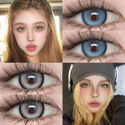 EYESHARE Blue Eyes Contacts Lense 1pair New Natural Colored Contact Lenses for Eyes Gray Contact Lens Yearly Fashion Eye Lenses