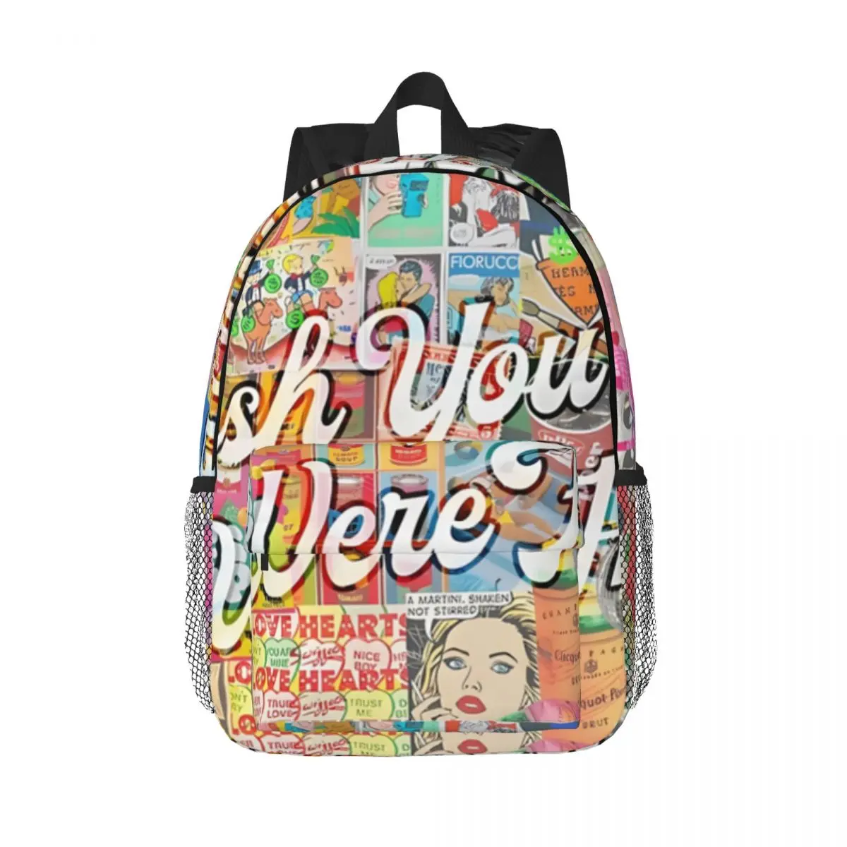 Mochila ligera con estampado, morral escolar de 15 pulgadas, a la moda, novedad