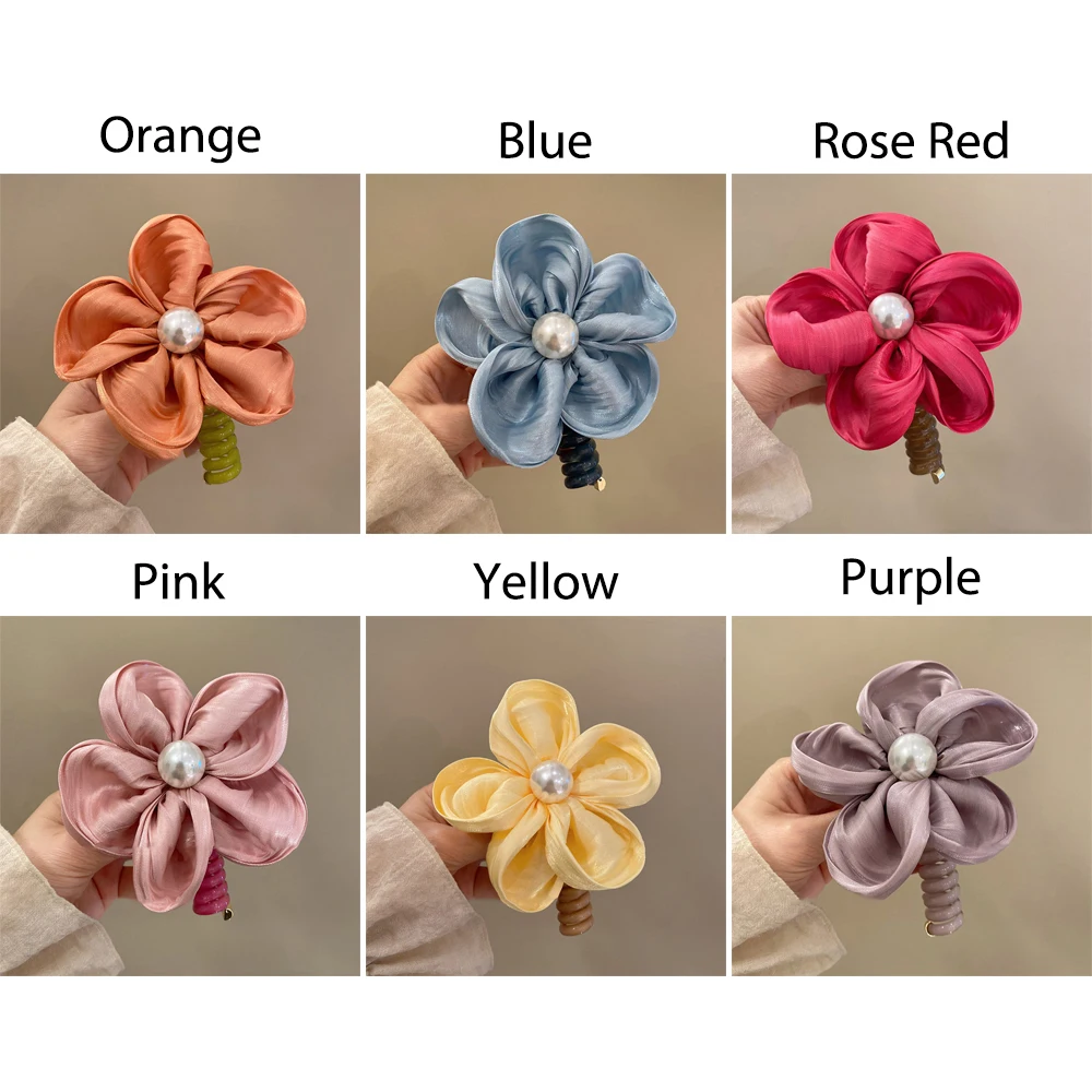 أربطة شعر لولبية مرنة ، خط هاتف مرن عالي ، حبل رأس ، مطاط ذيل حصان ، إكسسوارات شعر