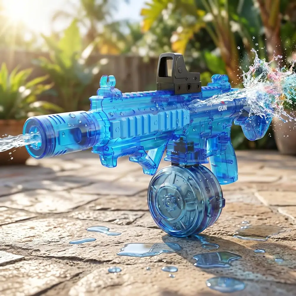 Flame Spray M416 Fully Automatic Electric Water Gun with High Pressure and Powerful Pulse Drifting Water Fight Function