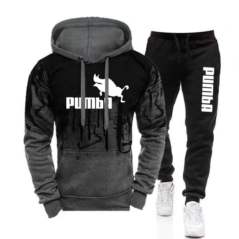 

Mens Tracksuit Hoodies and Black Sweatpants High Quality Male Dialy Casual Sports Jogging Set Autumn Outfits 2023 Hot New Sale