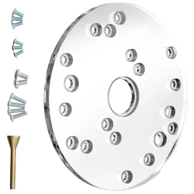 E5BE Transparent Acrylic Router Base Plate Precise Router Accessory For Woodworking