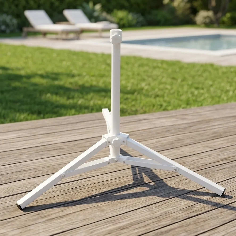 Sturdy Folding Tripod Stand for Outdoor For Sun Shade Umbrellas Compatible with Standard 2.5cm Diameter Pole Sizes