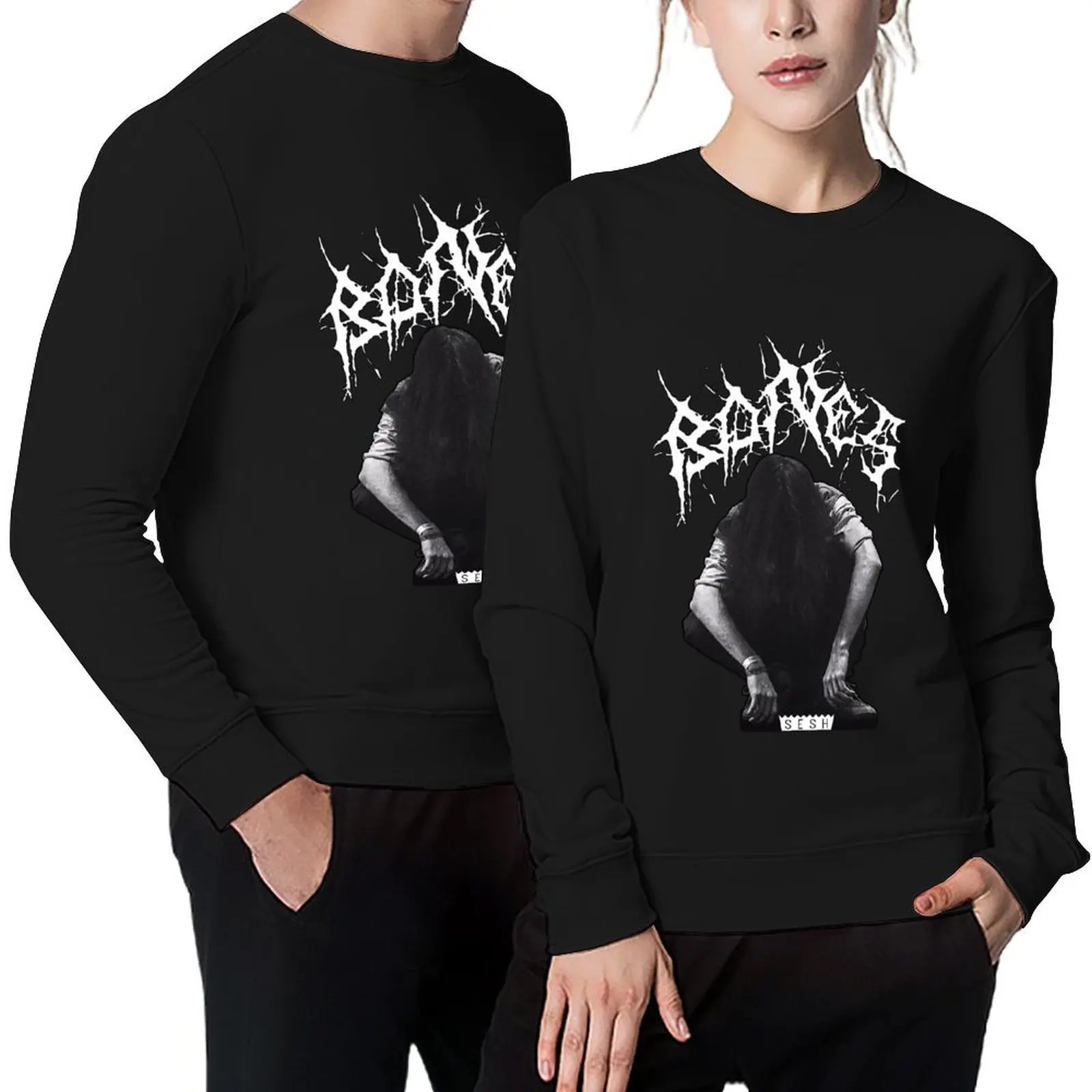 

Bones SESH - Black Metal (v2) Pullover tracksuit mens designer clothes korean clothes men's coat hooded sweatshirt