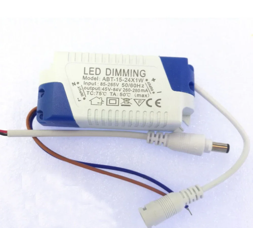 15-24x1W Dimmable Led Driver 15W 18W 20W 21W 24W 300mA Power Supply AC 110V 220V for LED Ceiling lights Bulb DC Plug