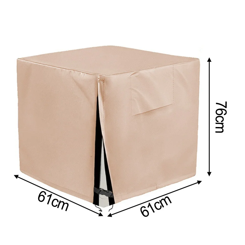 Outdoor Unit Guard Air Conditioner Cover 420D Polyester Oxford Fabric Waterproof Undercoating Side Slit Access