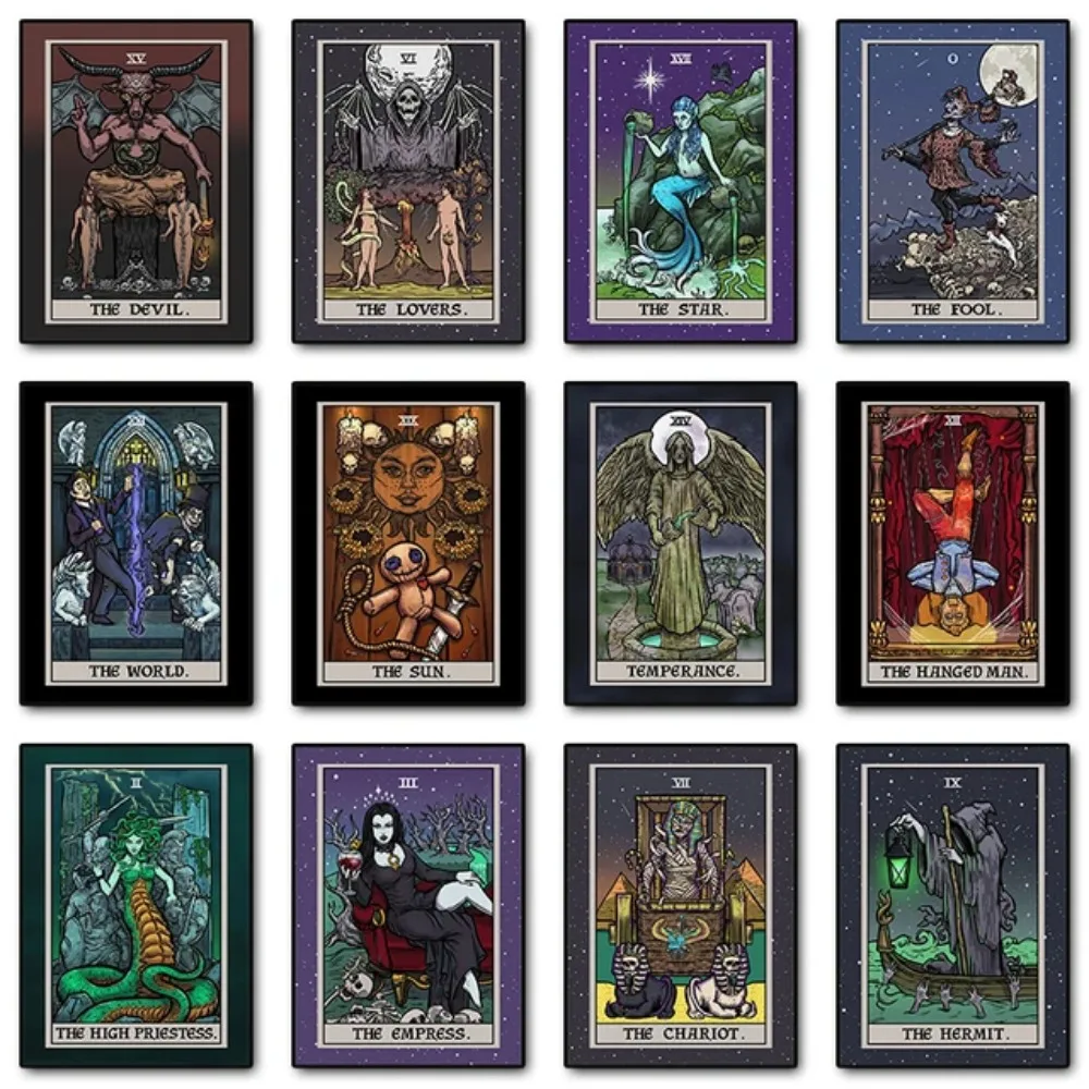 10.3*6cm The Ghoulish Garb Terror Tarot - 22 Card Major Arcana Tarot Card Deck Gothic Halloween Tarot Deck