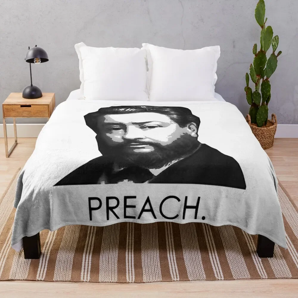 

Charles Spurgeon - Preach. Premium Throw Blanket Soft Big Hair Blankets