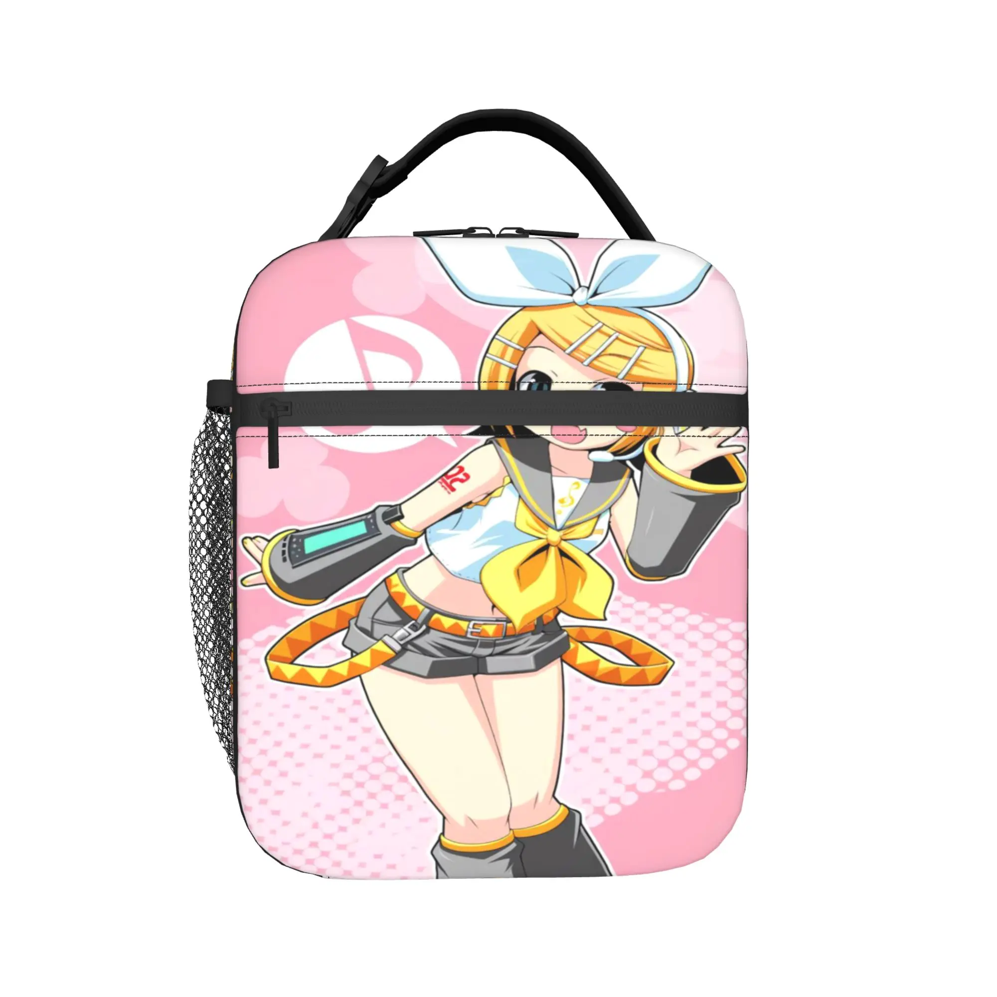

Kagamine Rin Len Insulated Lunch Bags for Men Women Food Container Bags Portable Thermal Cooler Lunch Boxes For Travel