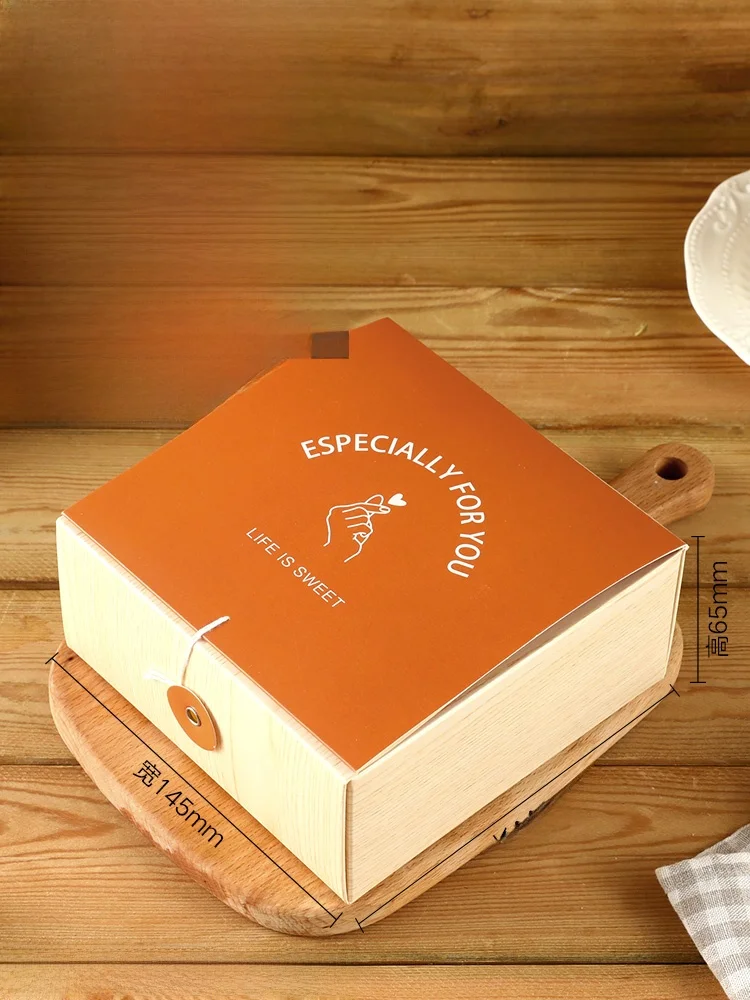 Cheesecake Packaging Box Pastry Kitchen Baking Tools Cake Class Family Bakery Cheesecake Box Paper Box Customizable Weight
