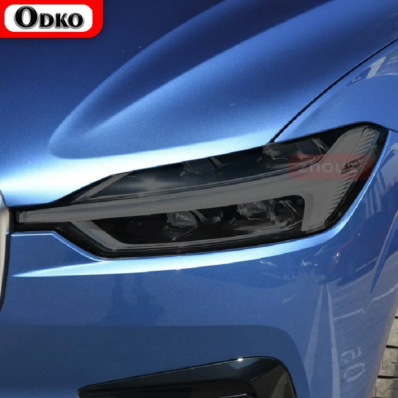 

For Volvo XC60 2014-2016 2017-2022 2020 2021 Car Lamp Headlight Tint Black Protective Film Transparent TPU Sticker Accessories