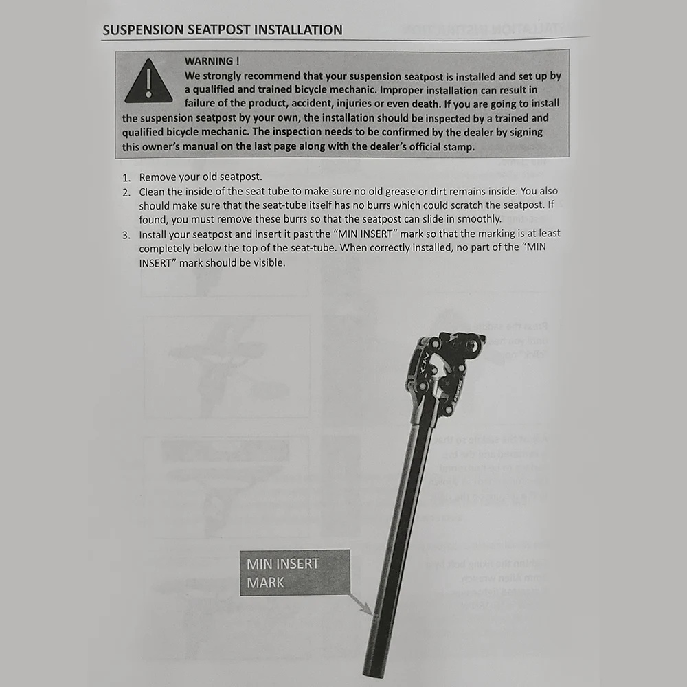 SR SUNTOUR NCX Gefederte Sattelstütze 350mm Fahrrad Stoßdämpfer 27.2 28.6 30.0 30.4 30.8 31.6 33.9mm MTB Rennrad – Detail 13