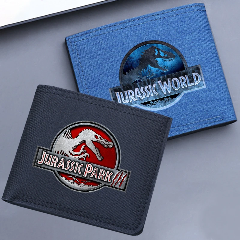 الجوراسي العالم سلسلة قماش المحفظة المحمولة الأفلام الساخنة مطوية محفظة قصيرة الكرتون حقيبة المال حامل بطاقة لطيف هدية عيد ميلاد