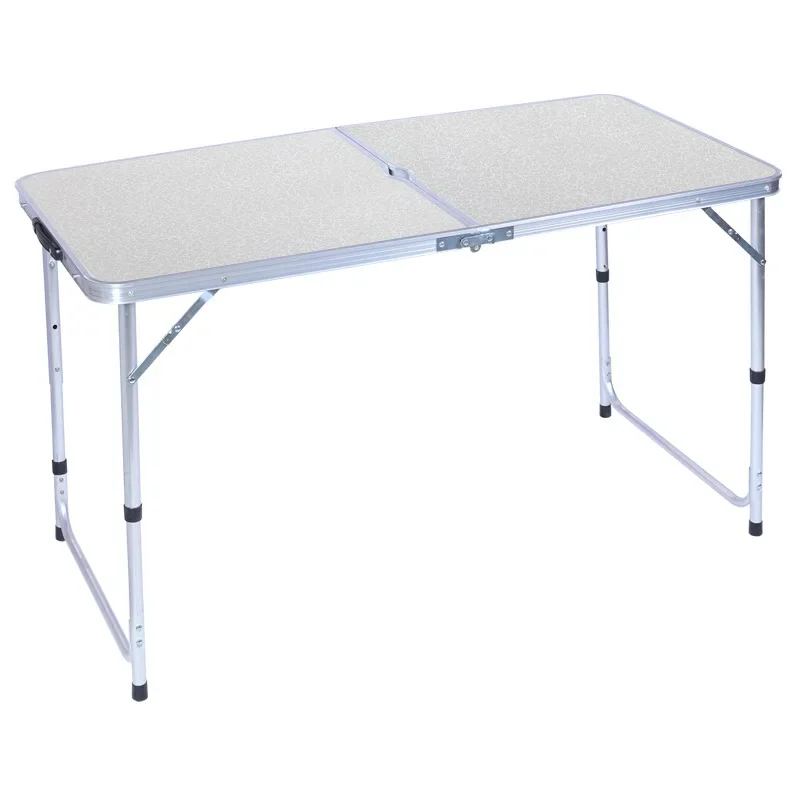 Outdoor Metal Frame Lightweight Height Adjustable 60cm*120cm Folding Portable Camping Dining Picnic Table for Park Use