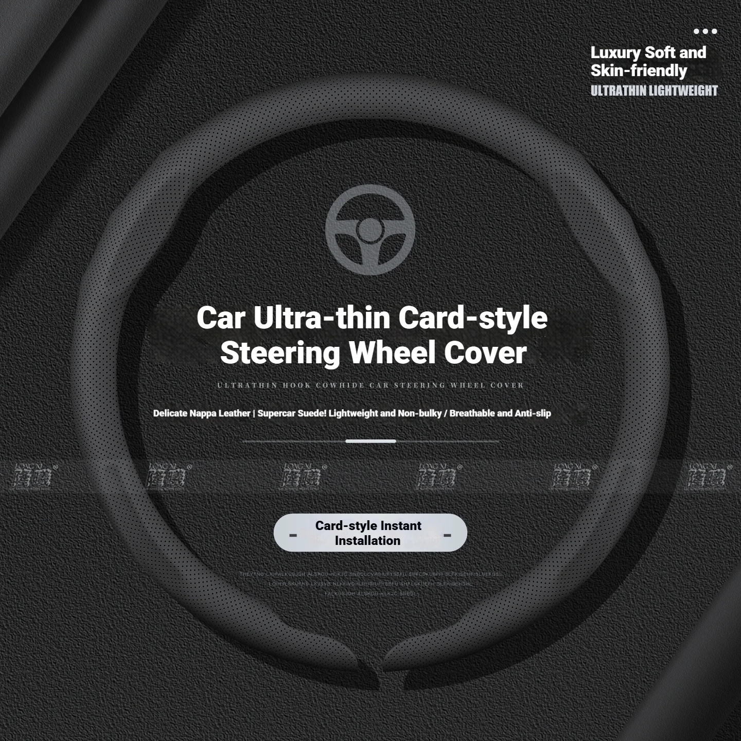Car snap-on steering wheel cover For Hyundai Kia Genesis Ssangyong Daewoo Renault Volvo MINI Alfa Romeo Geely BYD Chery XPeng