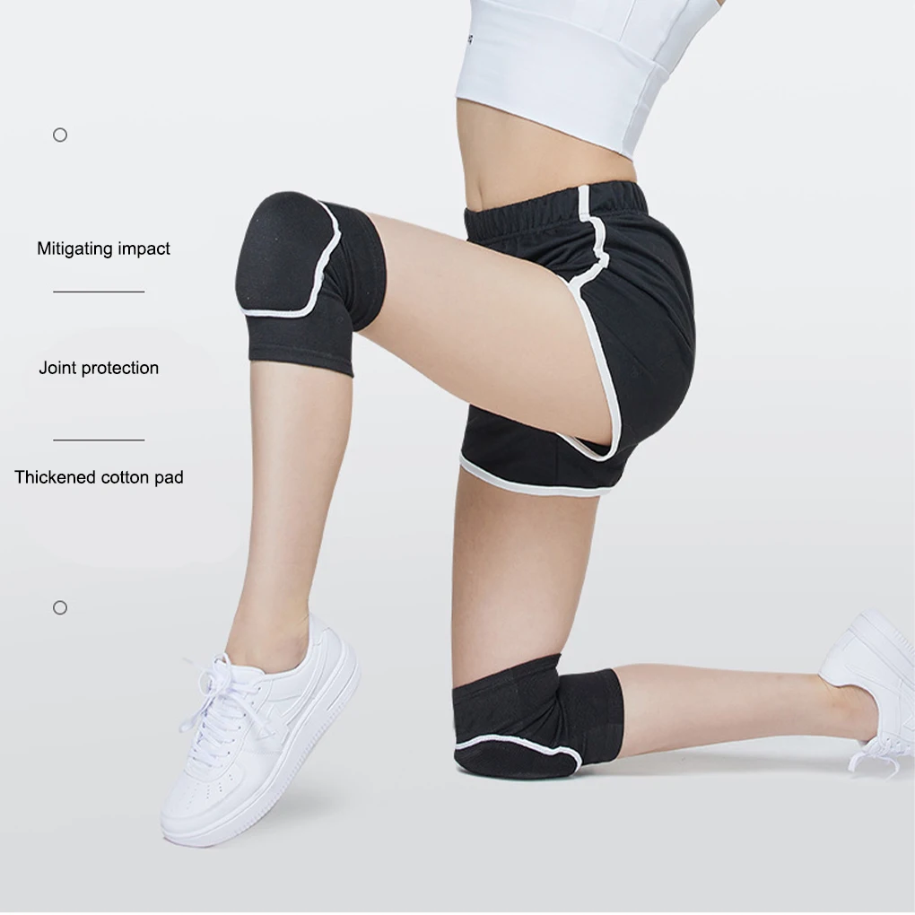 دعامات الركبة القطنية عالية المرونة للرياضة والكرة الطائرة وكرة القدم للأطفال الرياضية المقاومة للصدمات باللون الأزرق كما هو موضح #4