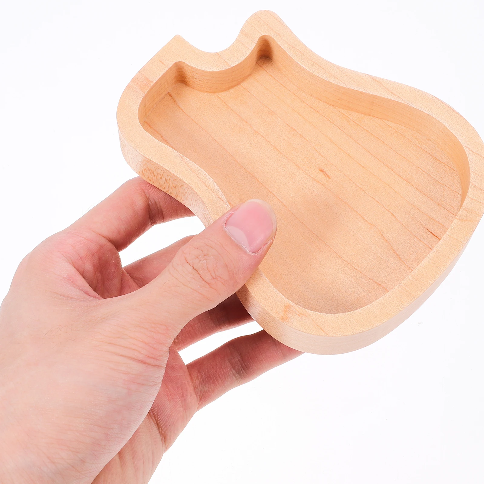 

Shaped Wood Storage Case for Guitar Picks Plectrum Holder Organizer Guitar-Shaped Guitar Gifts
