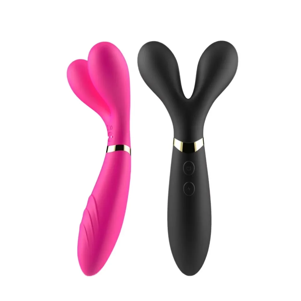 Women's Rabbit Stick Silicone Clitoral Sucking G-Spot Licking Tongue Vibrator Wand USB Rechargeable Waterproof 10 Frequencies
