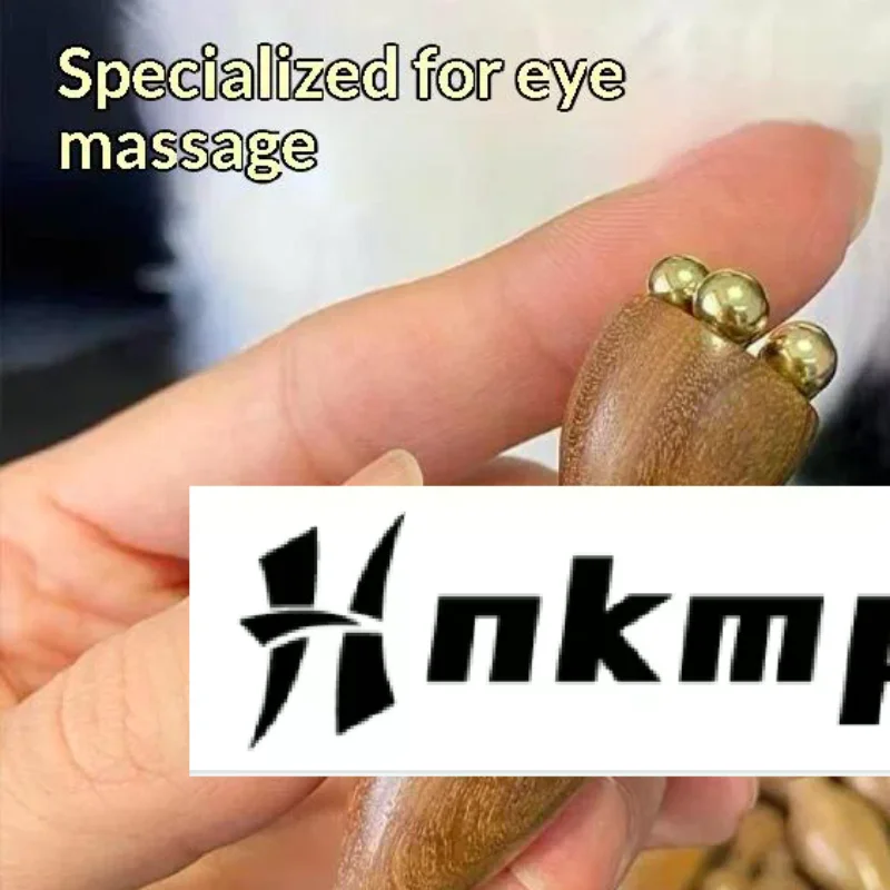 Lotus Seedpod Brass & Rosewood Facial Gua Sha Tool Eye Relaxation Spot Meridians Acupoint Massage Handheld Eye Skin Care