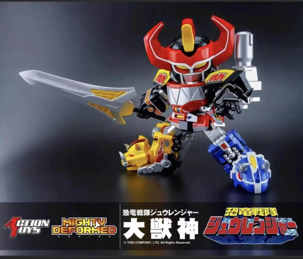 En Stock, juguetes de acción de 72 horas, Power Rangers MIGHTY DEFORMED, Megazord Mecha, juguete transformable móvil, colección de regalos