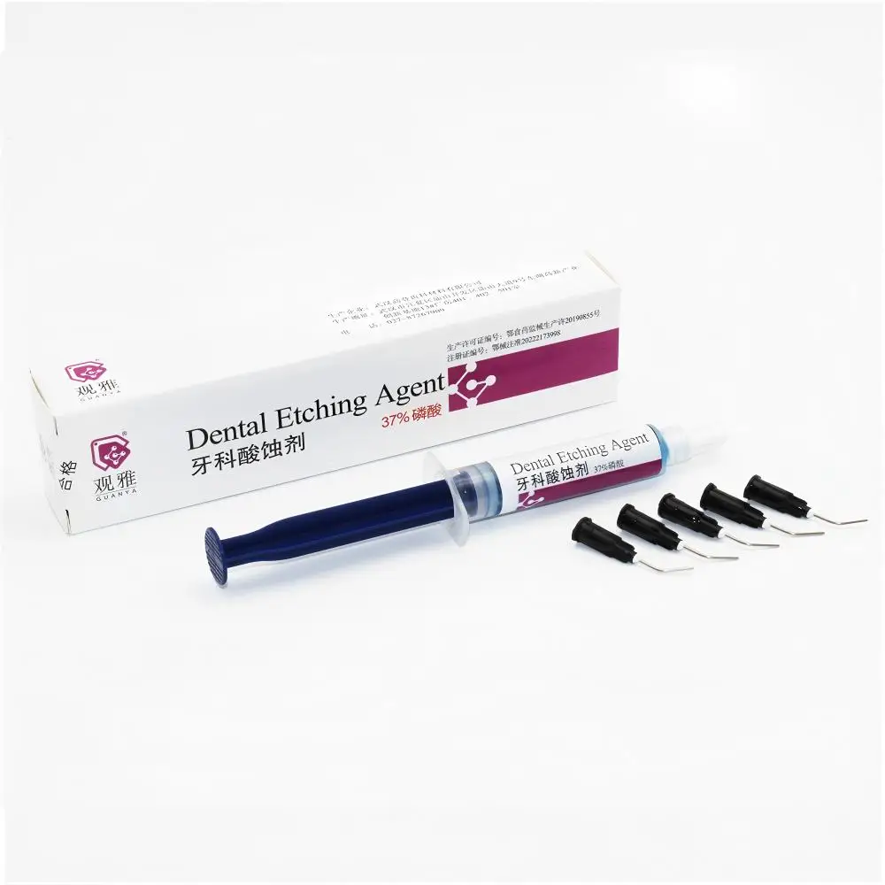

GuanYa Dental Etching Gel 37% Phosphoric Acid Etchant 5ml Syringe Professional Enamel and Dentin Bonding Acid for Clinic Use