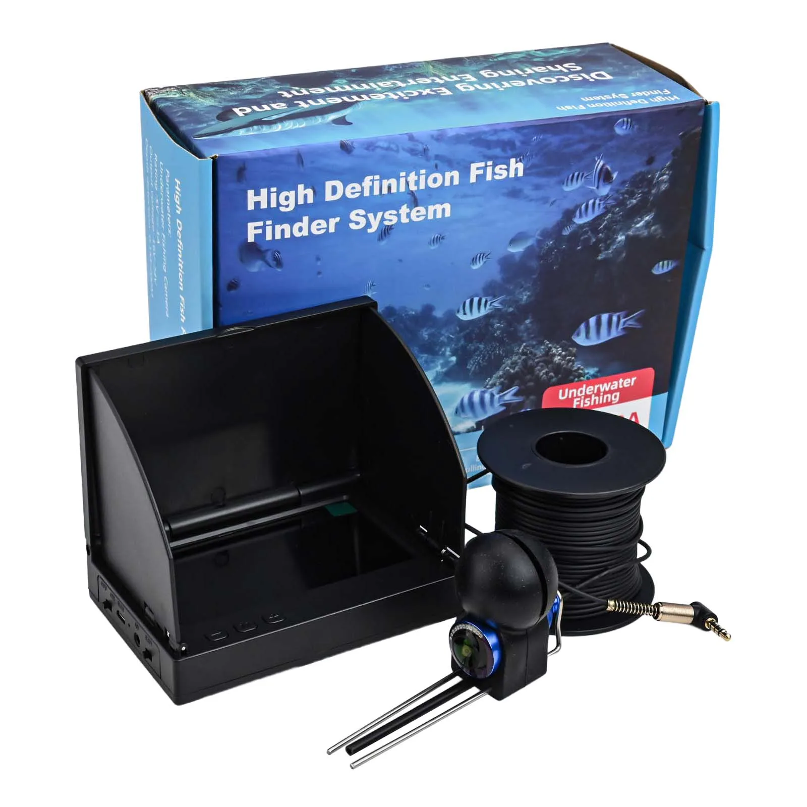 4.3 Inch HD Screen Fish Finder With 220 Degree Wide Angle Underwater Camera For Ice Sea Fishing Deep Water Detection Tool