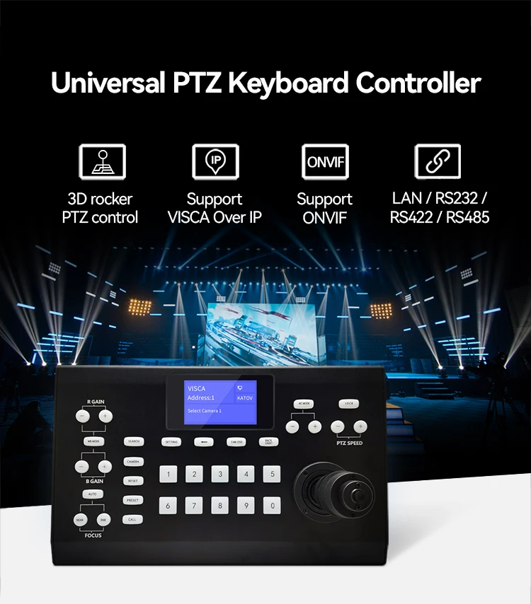 KATO VISION KT-610C 3D rocker PTZ control vmix controller o nvif joystick LAN ivestream camera ptz keyboard controller